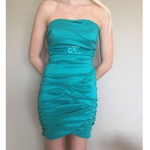 Ruby Rox Teal Strapless Dress